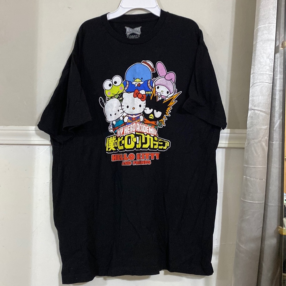 Hello kitty and friends my hero academia size xl tee shirt